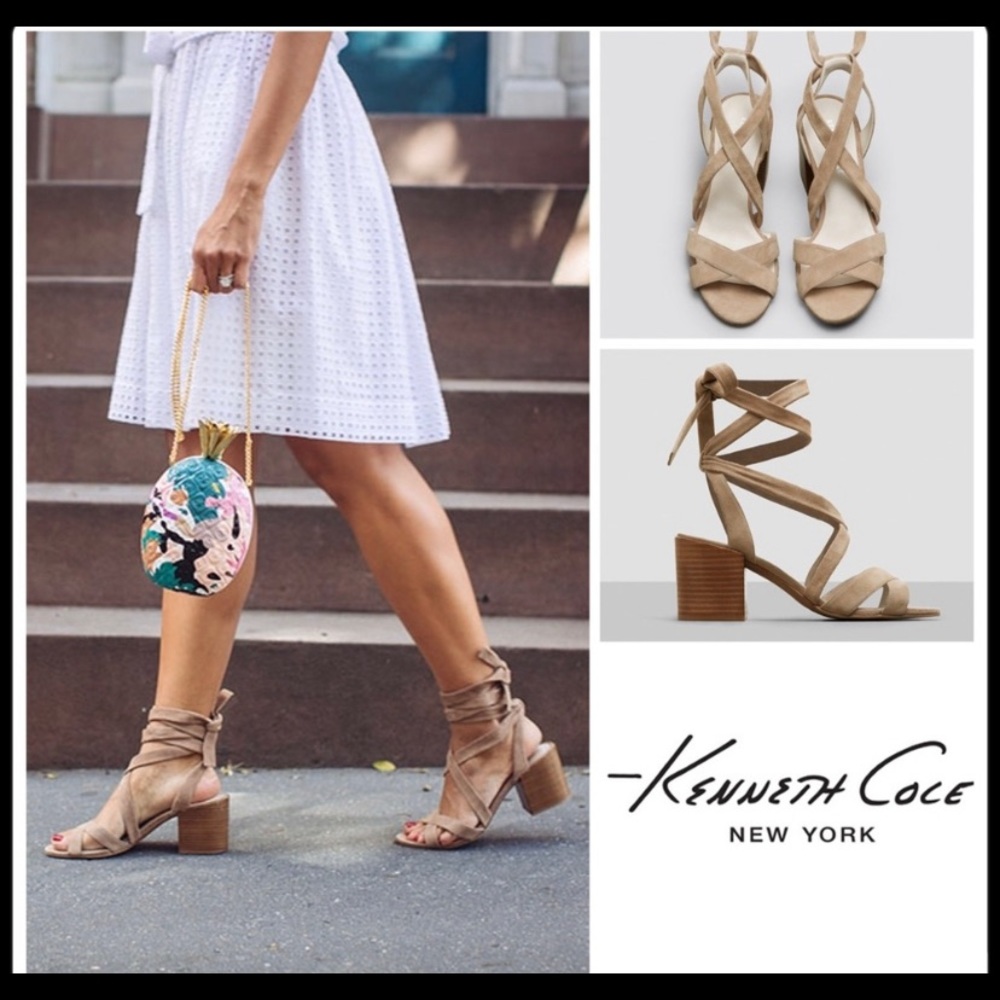 Kenneth Cole Victoria Suede Laceup Sandal Size7.5